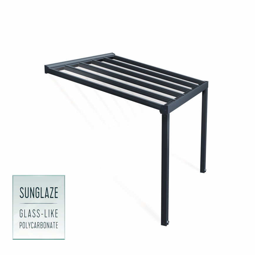 Terrasstak, Stockholm 3,4 x 3,7 m, Antracitgrå